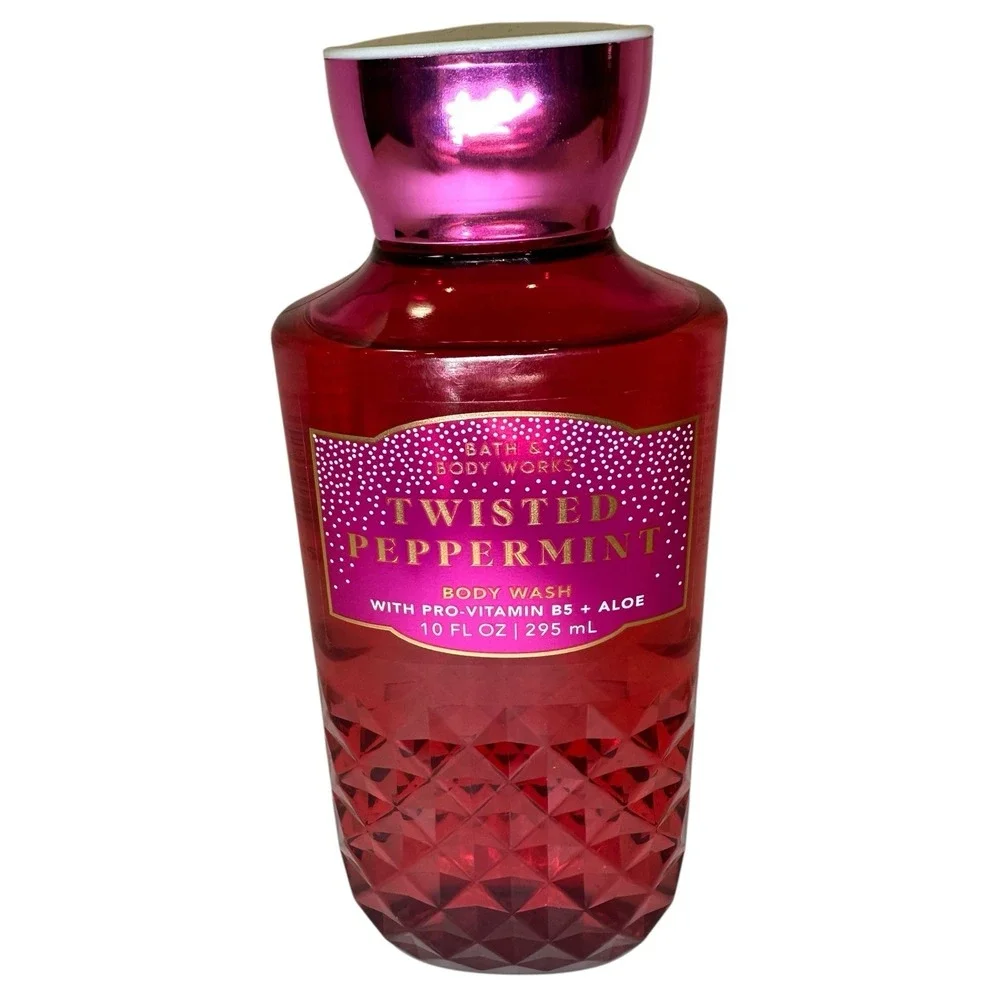 Bath & Body Works Twisted Peppermint Body Wash 10 oz Holiday Christmas NEW
